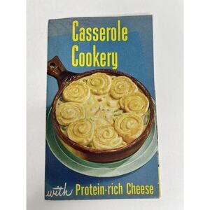 Kraft Casserole Cookery w/ Protein-rich Cheese Pamphlet Recipe USA Advertisement